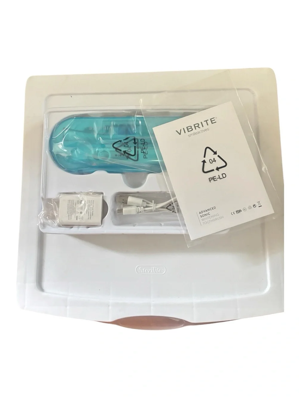 Vibrite Advanced Sonic Whitening Toothbrush — White NIB